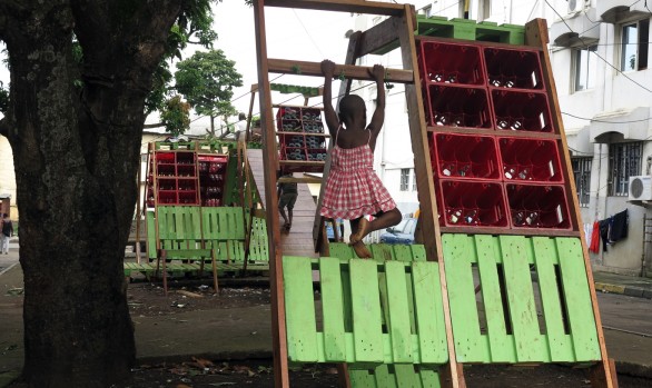 Self-made playground in Malabo