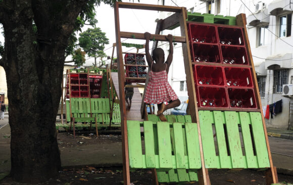 Self-made playground in Malabo